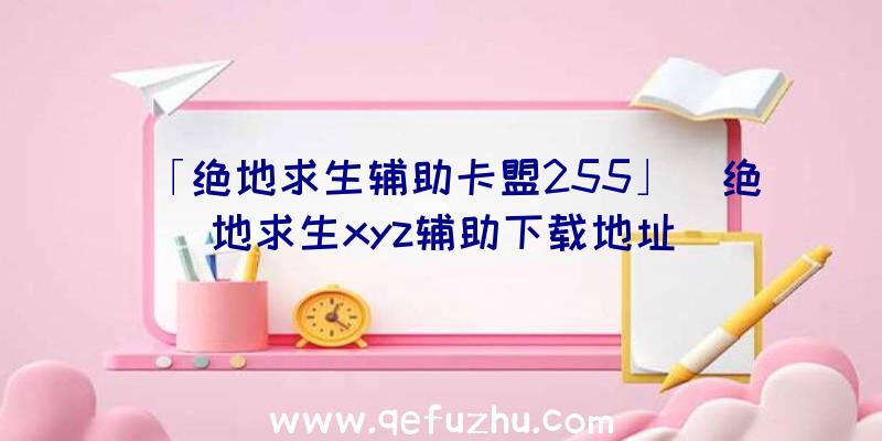 「绝地求生辅助卡盟255」|绝地求生xyz辅助下载地址